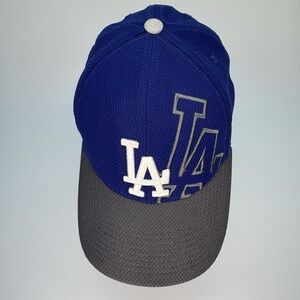 Los Angeles Dodgers Hat New Era Size S/M Flex Stretch Fitted 39Thirty Blue MLB